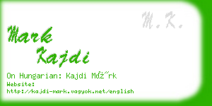 mark kajdi business card